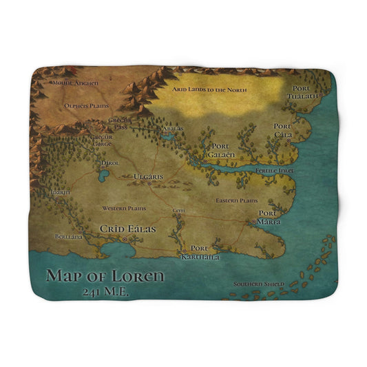 Map of Loren - Sherpa Fleece Blanket